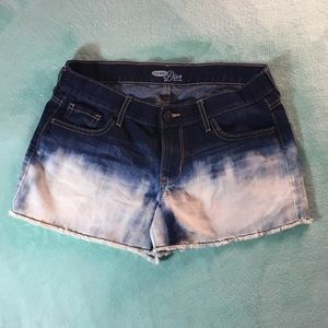 Ombré jean shorts